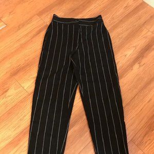 Black Striped Pant